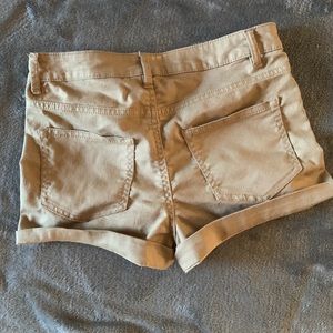 Tan Jean shorts